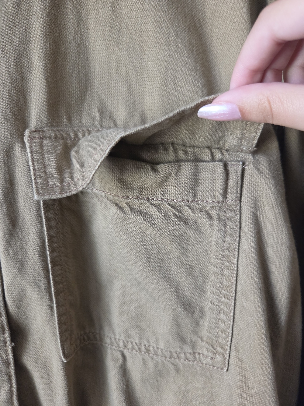 Time and Tru Women's Tan Utility Jacket ~ Size Large - Picture 4 of 9